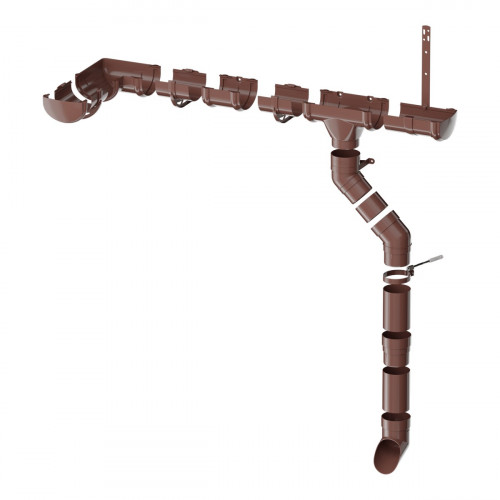 Слив водосточной трубы ПВХ, Коричневый Оптима Технониколь 079493