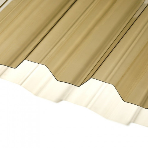 Поликарбонат трапеция 3000х1260х0,8мм (Бронза прозрачная 55%) Greca 76 Suntuf