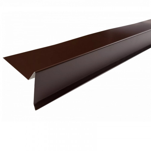 Планка торцевая 75х25х65х5мм 2м RAL 8017 коричневый, Технониколь 569080