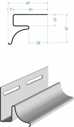 Молдинг для винилового сайдинга 3000мм, шоколад Деке PREMIUM