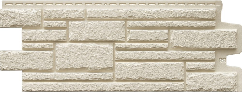 Фасадная панель Камелот Classic Молочный 392х992мм (0,39м2) Grand Line