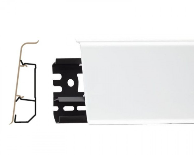 Плинтус Arbiton INDO 70, 01 Белый, 2500х70х26мм