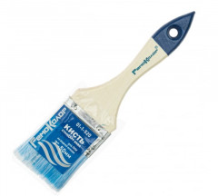 Кисть плоская 50мм, искуственная щетина, деревянная ручка, Стандарт Аква РемоКолор 01-1-520