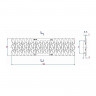 Решетка ливневая для дождеприемника 500x136x17.5 DN100 "косичка" чугунная Norma AQUASTOK 31017С