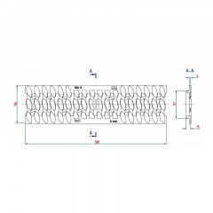 Решетка ливневая для дождеприемника 500x136x17.5 DN100 "косичка" чугунная Norma AQUASTOK 31017С