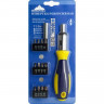 Отвертка реверсивная + 11 бит, магнитная насадка Vertextools 0033-1