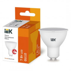 Лампа светодиодная LED-VC 7Вт 230В GU10 3000К, LLE-PAR16-7-230-30-GU10 IEK
