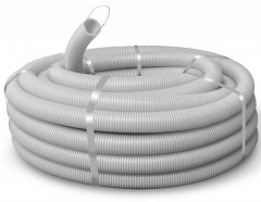 Труба гофрированная ПВХ 16мм с протяжкой серая, бухта 10м CTG20-16-K41-010I IEK