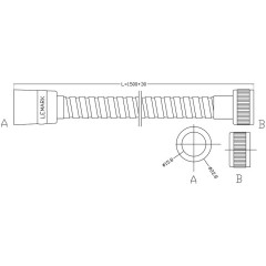Шланг для душа 150см металлический LeMark LE8030S