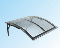 Козырек из сотового поликарбоната готовый 4мм 1200*1000мм, Прозрачный, Полигаль