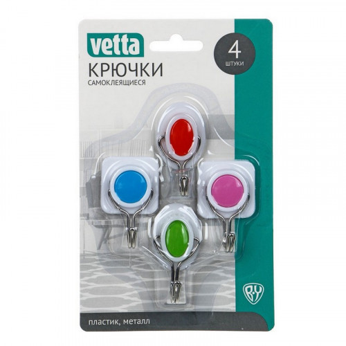 Набор крючков 4 шт. самоклеящиеся, фигурные Светофор