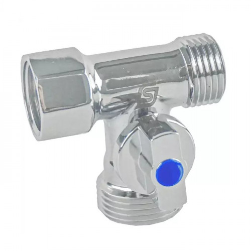 Кран шаровой 1/2х3/4х1/2 для стиральной машины SantechSystems