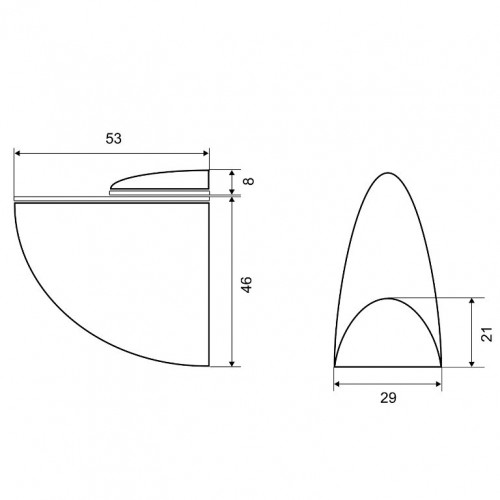 Полкодержатель PALLADIUM 61015-L GP, 2шт