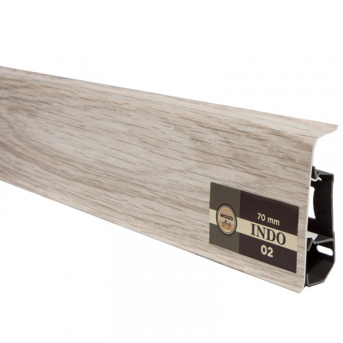 Плинтус Arbiton INDO 70, 02 Ясень Северный, 2500х70х26мм