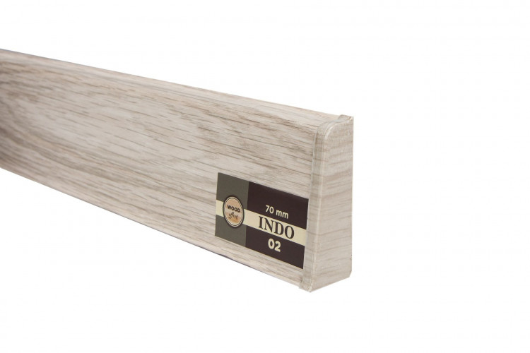 Плинтус Arbiton INDO 70, 02 Ясень Северный, 2500х70х26мм
