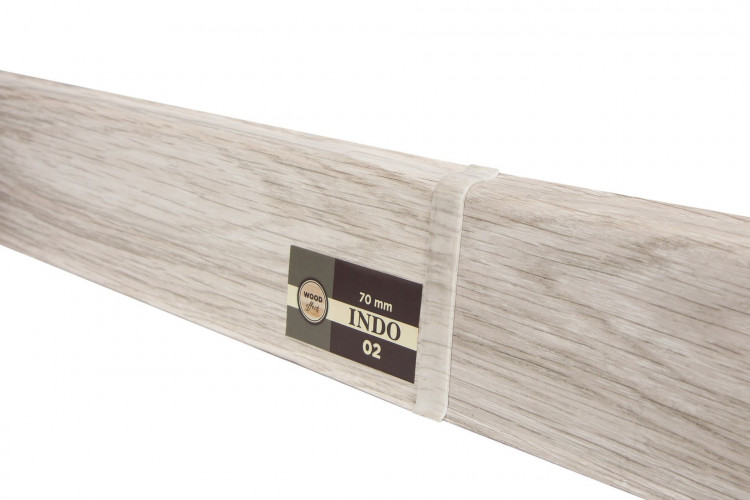 Плинтус Arbiton INDO 70, 02 Ясень Северный, 2500х70х26мм