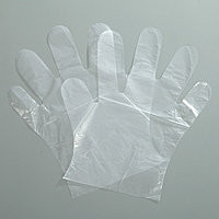 Перчатки полиэтиленовые одноразовые, 100шт, размер М