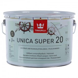 Лак износостойкий Tikkurila Unica Super 20 полуматовый, 9л