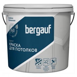 Краска ВД полиакриловая для потолков Bergauf Soffit, база А, 4.5 л/6.8 кг