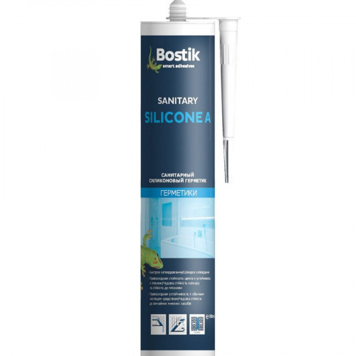 Герметик силиконовый санитарный прозрачный Bostik Sanitary Silicone A (280 мл)