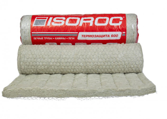 Утеплитель Isoroc Термозащита 600 для труб, 60кг/м3 (2000х1000х50мм) 2м2