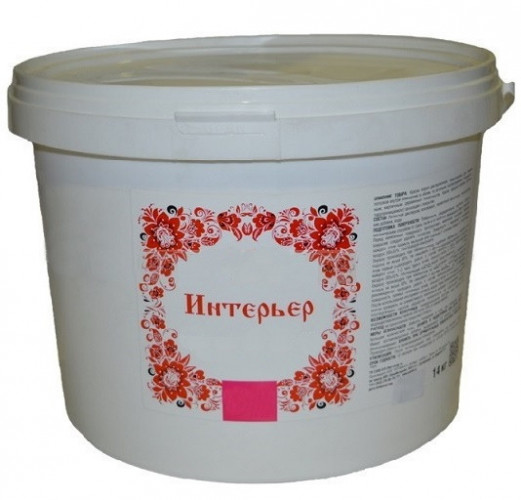 Краска ВД интерьерная белая морозостойкая Интерьер 14кг