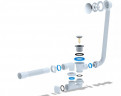 Сифон для ванны с выпуском клик-клак и переливом 1 1/2 Ани EC255