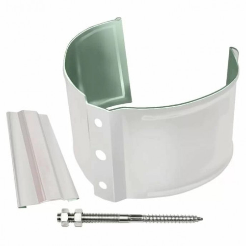 Кронштейн трубы на кирпич, белый RAL 9003, металл Grand Line Optima