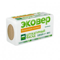 Каменная вата ЭКОВЕР Экофасад Оптима 85кг/м3 1000x600х50мм 8 шт 4,8м2 (0,24м3)