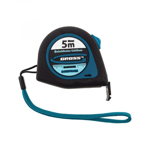 Рулетка 5м*19мм обрезиненный корпус, магнитный зацеп Gross Ergonomisch 31102
