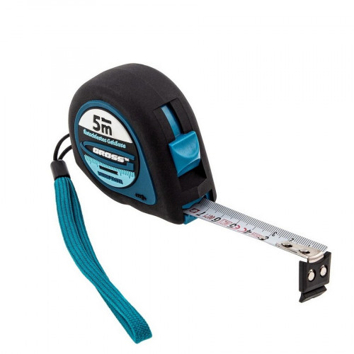 Рулетка 5м*19мм обрезиненный корпус, магнитный зацеп Gross Ergonomisch 31102