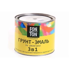 Грунт эмаль 3 в 1 по ржавчине шоколадный Фонтон 5кг