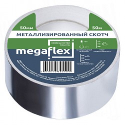 Скотч металлизированный Мегафлекс Megaflex L-Tape 50мм*50м