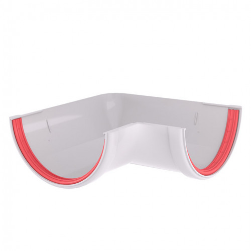 Угол желоба ПВХ 90гр. Белый Grand Line Standart D120/90