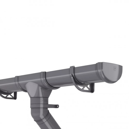 Заглушка желоба ПВХ Серый Оптима Технониколь 066396