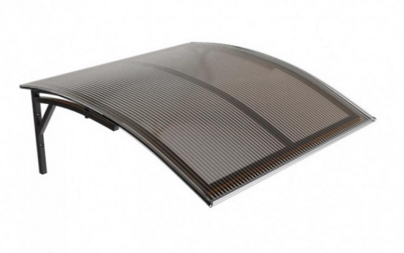 Козырек из сотового поликарбоната готовый 4мм 1500*1000мм, Бронза, Полигаль