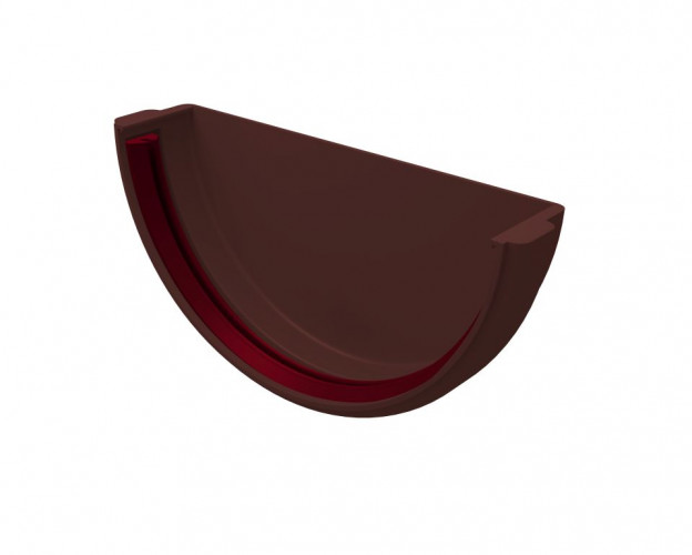 Заглушка желоба ПВХ шоколад Grand Line Standart D120/90