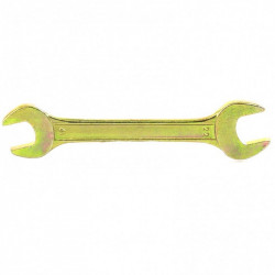 Ключ гаечный рожковый 19х22мм, желтый цинк Сибртех 14311