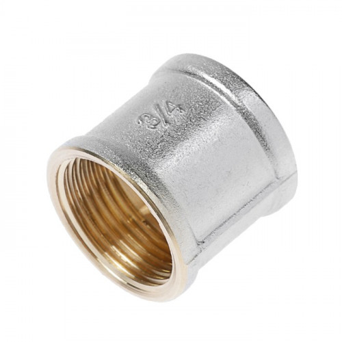 Муфта латунная, внутренняя резьба, 3/4"