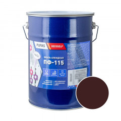 Эмаль ПФ-115 коричневая Decoself Pufas, 5кг