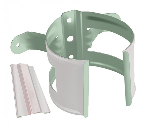 Кронштейн трубы на дерево, белый RAL 9003, металл Grand Line Optima