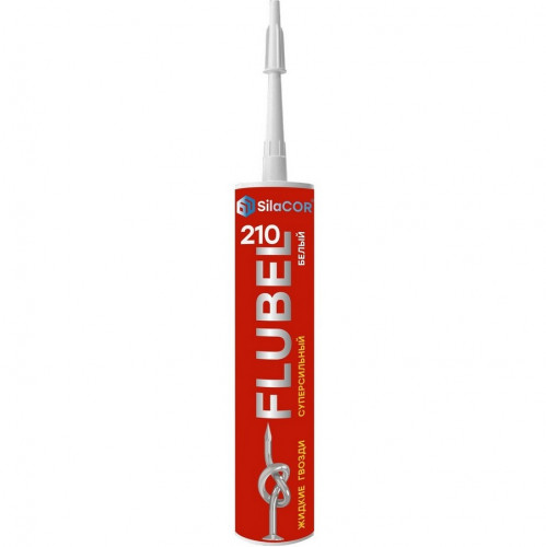 Жидкие гвозди SilaCor Flubel 210 белые, клей суперсильный 380гр
