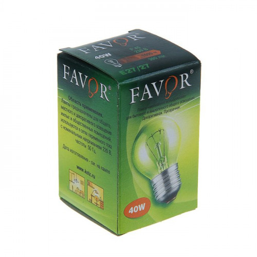 Лампа накаливания ДШ 40Вт Е27 230В Favor 8109015