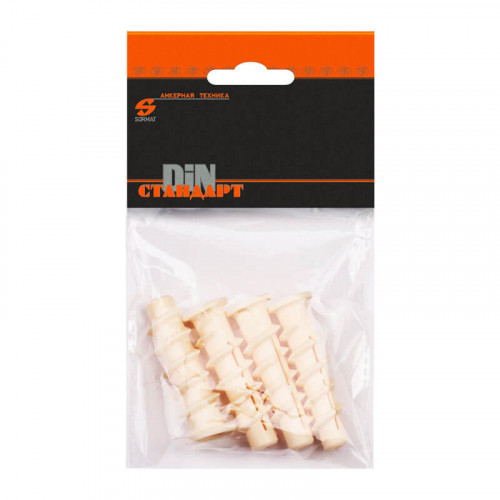 Дюбель для газобетона KBT 6 10х50 нейлон, Сормат 3шт