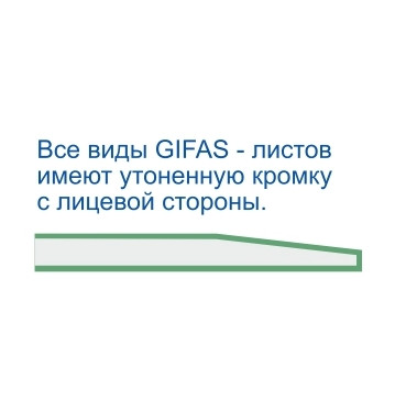 Гипсокартон ГКЛВО Gifas 2500х1200х12.5 мм огнестойкий влагостойкий