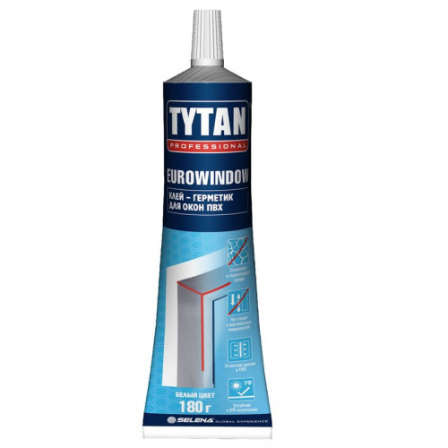Клей-герметик для окон ПВХ белый Tytan Professional 180гр