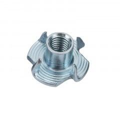 Гайка мебельная врезная М4х8 DIN1624, оцинкованная, 1шт