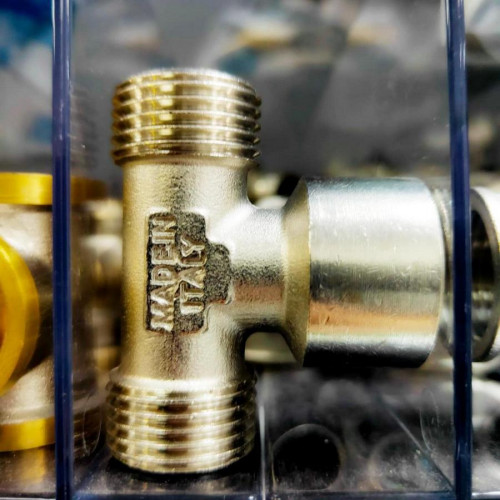 Тройник латунный 1/2" наружная/внутренняя/наружная резьба, General Fittings