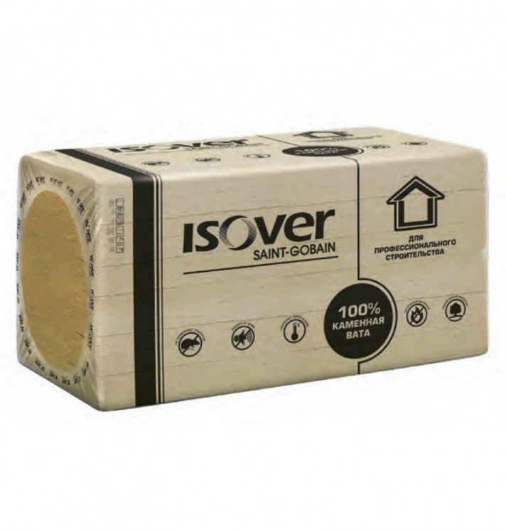 Теплоизоляция ISOVER Фасад Оптима 110кг/м3 (150*600*1000) 2шт. 1,2м2 (0,18 м3)