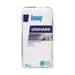 Шпатлевка гипсовая высокопрочная Knauf Unihard (Унихард) белая 20кг